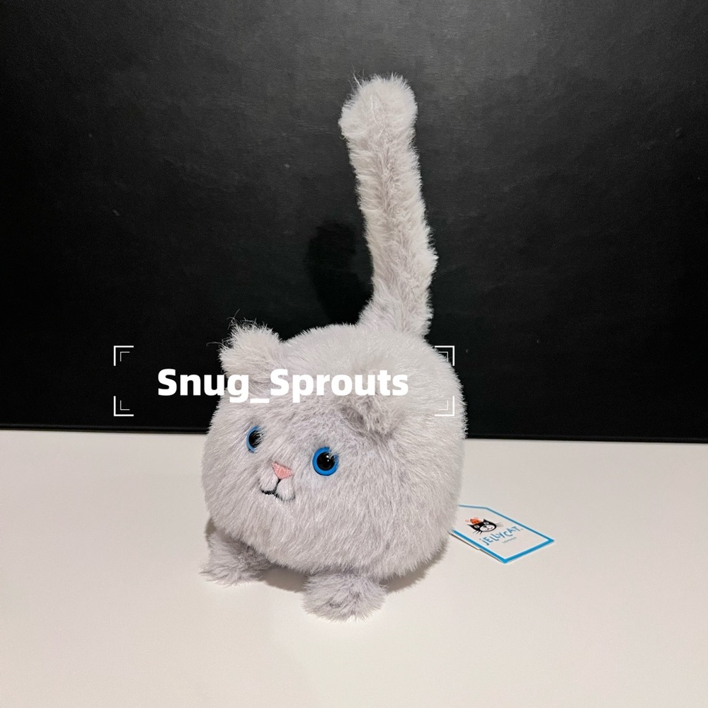AUTHENTIC‼️ NWT Jellycat light grey kitten Caboodle cat- Retired- FAST SHIPPING - Picture 2 of 7